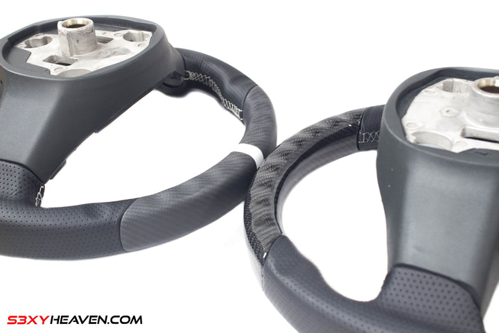Handcrafted Steering Wheel for Model 3/Y - REAL Glossy Carbon Fiber
