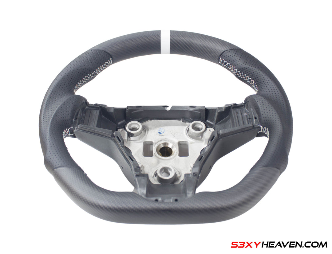 Handcrafted Steering Wheel for Model 3/Y - REAL Glossy Carbon Fiber
