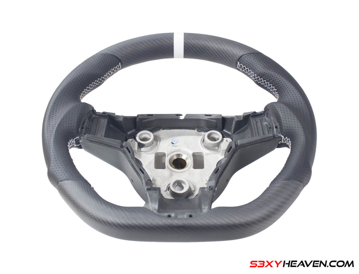 Handcrafted Steering Wheel for Model 3/Y - REAL Glossy Carbon Fiber