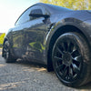 Rally Armor 20-22 Tesla Model Y Black UR Mud Flap w/ Dark Grey Logo
