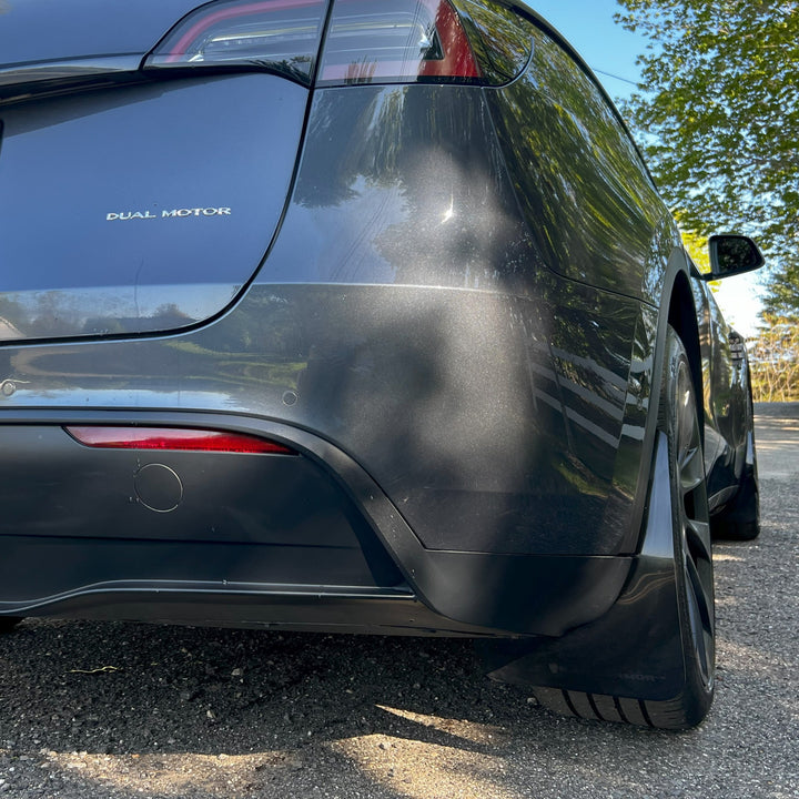 Rally Armor 20-22 Tesla Model Y Black UR Mud Flap w/ Dark Grey Logo