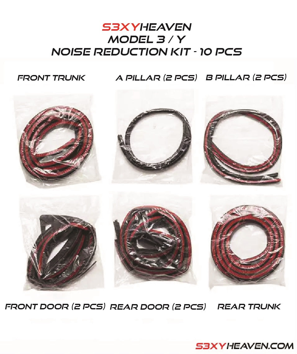 10-Piece Road Noise Reduction Kit for Model 3/Y (2016-2023)
