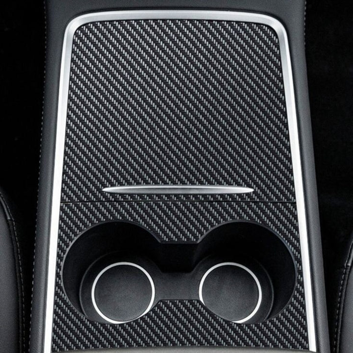Carbon Fiber Center Console Trim Cover For Model 3