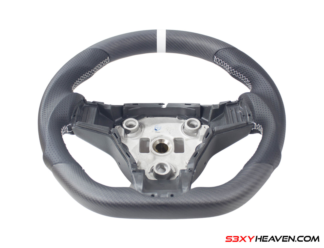 Handcrafted Steering Wheel for Model 3/Y - REAL Matte Carbon Fiber