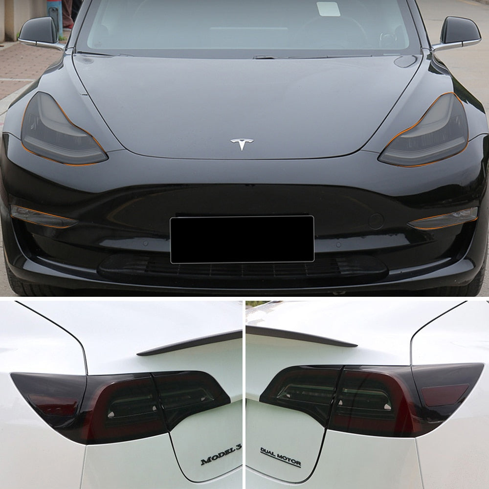 Blackened Lights Protective Film Set for Model 3/Y